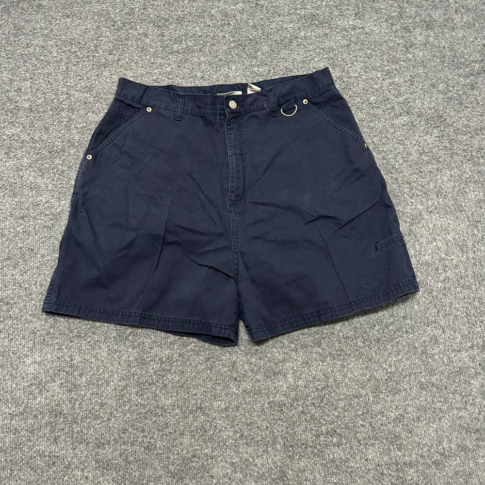 Massini Shorts Womens Size 16 Navy Cotton Utility Carpenter High Rise Pockets